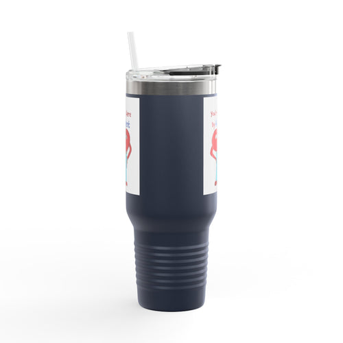40oz Insulated Travel Mug — "You're Not Here By Accident" Motivational Heart Design